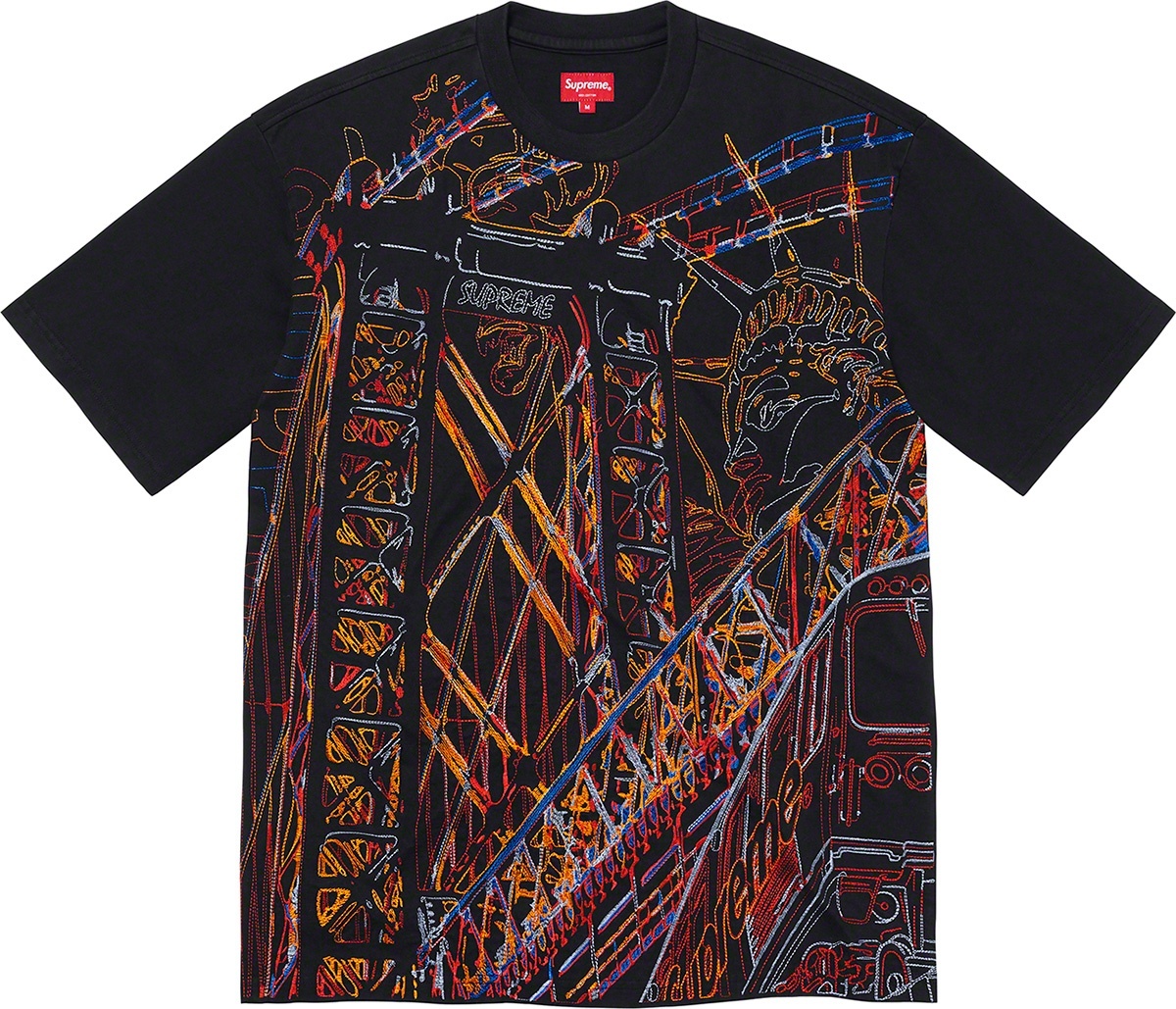 Bridge Embroidered S/S Top view 2